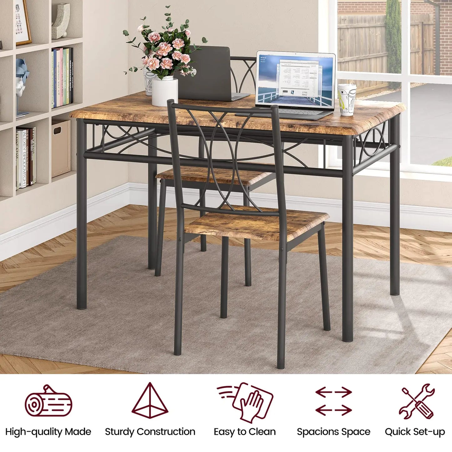 Amyove Kitchen Table and Chairs For 4