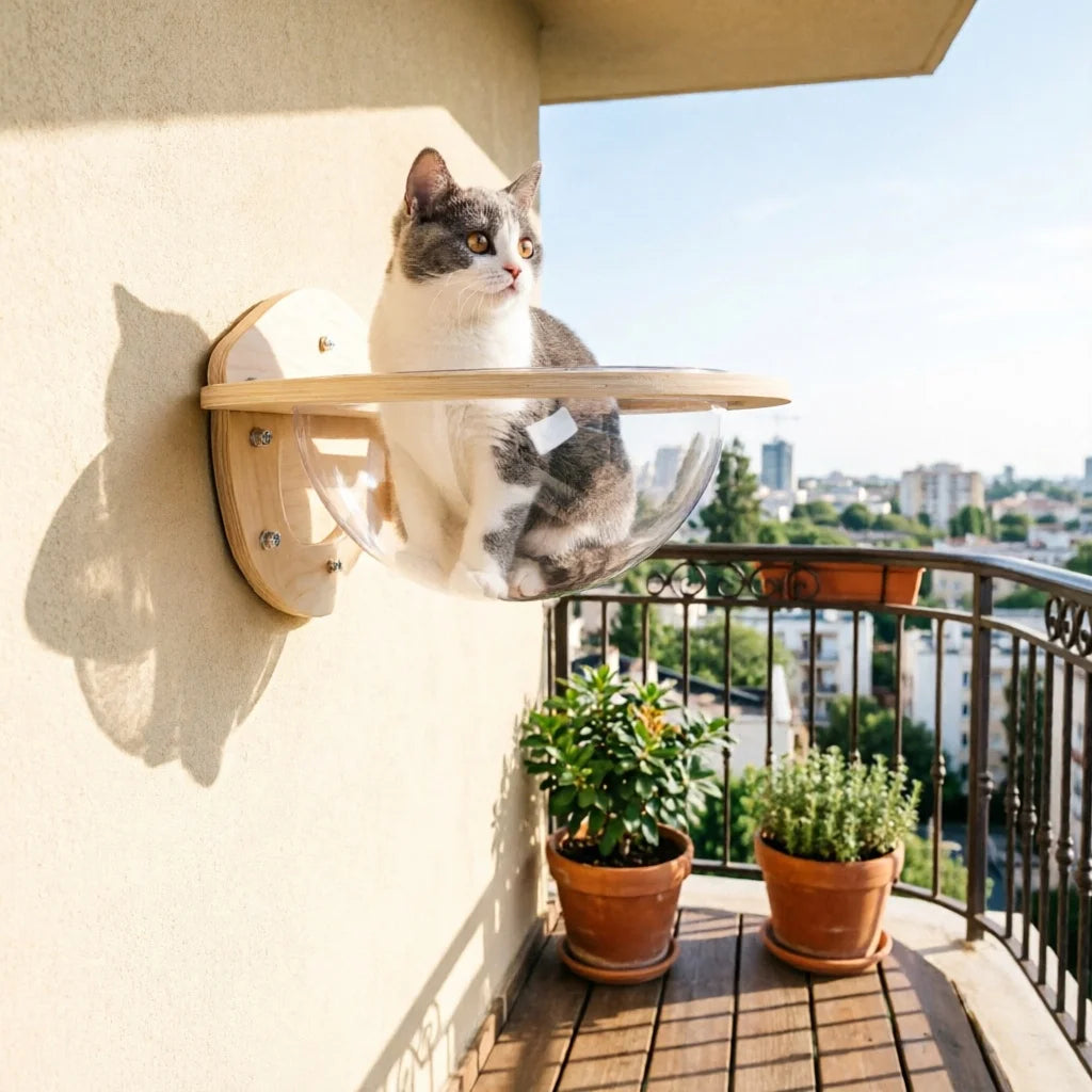 Clear Cat House Wall-Mounted