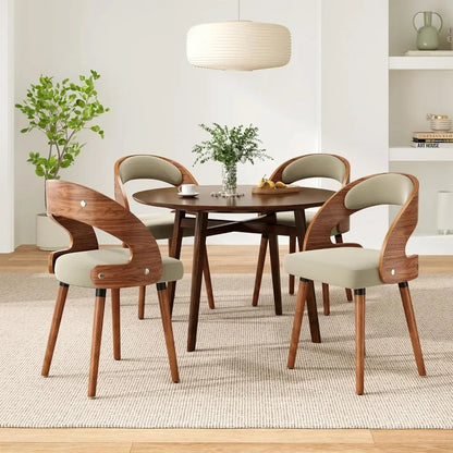 Modern Wood Dining Chairs Set of 4