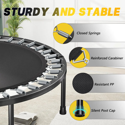 Rebounder Trampoline for Adults - 40" Foldable