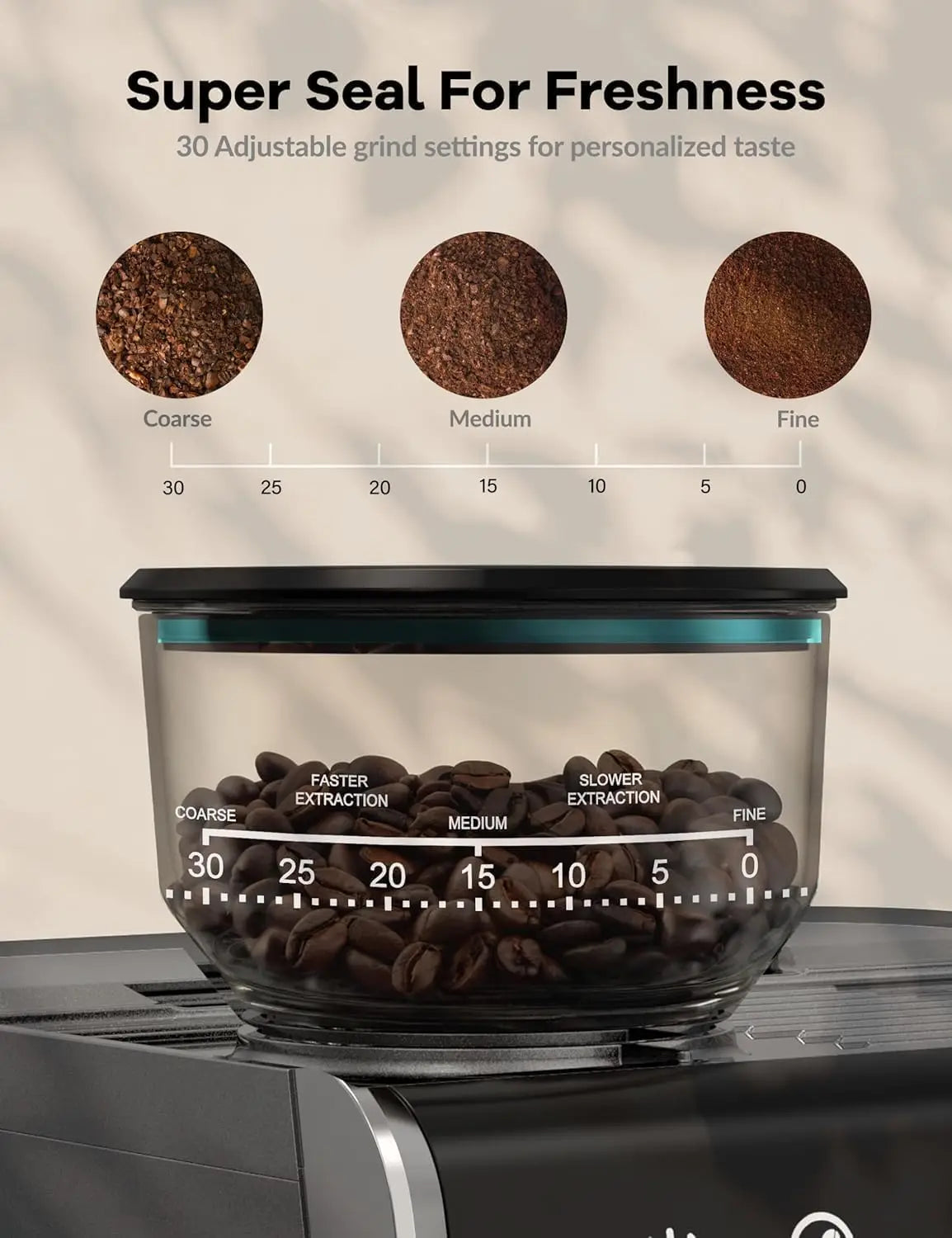 20 Bar Espresso Coffee Machine  With Grinder