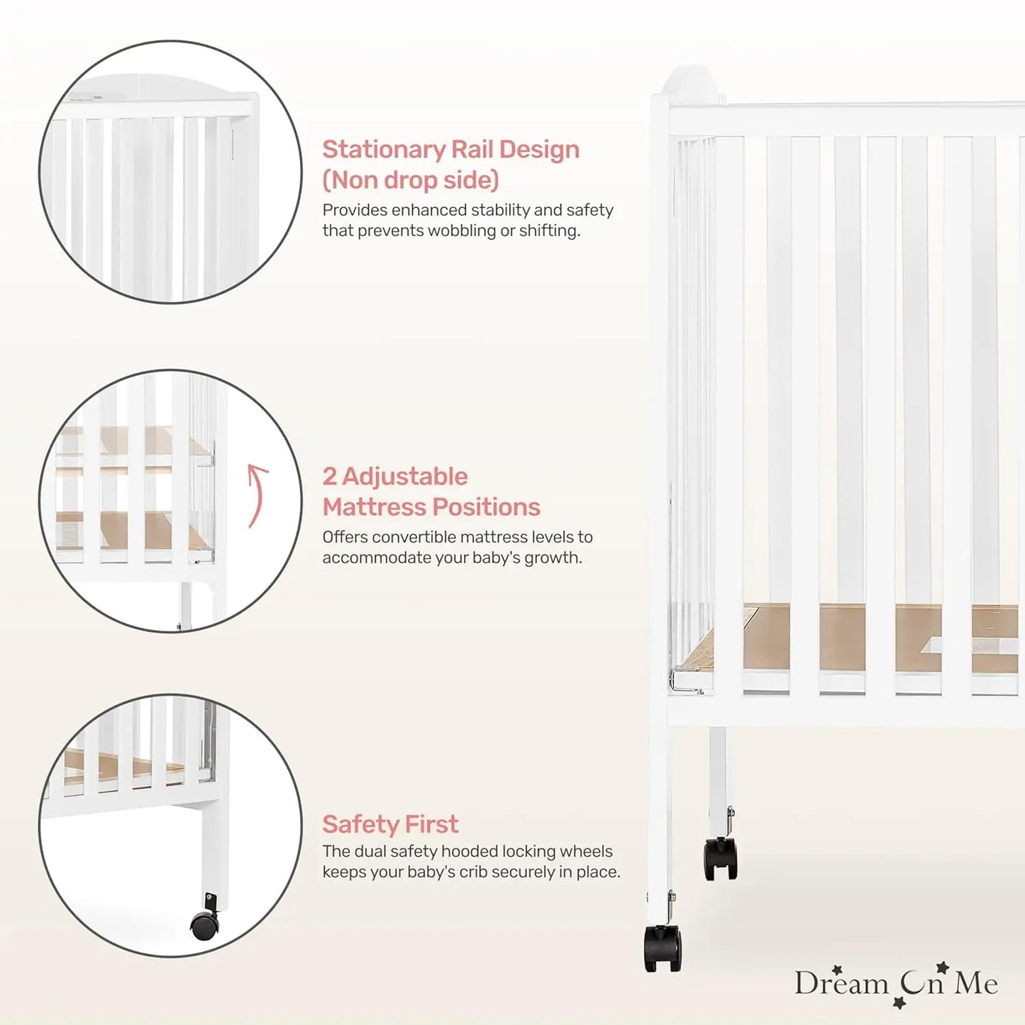 Full-Size Folding Baby Crib