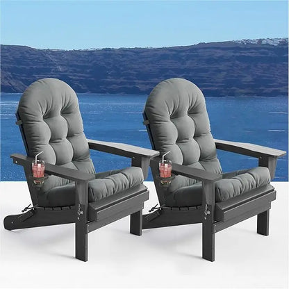 Outdoor Folding Adirondack Chair Set of 2