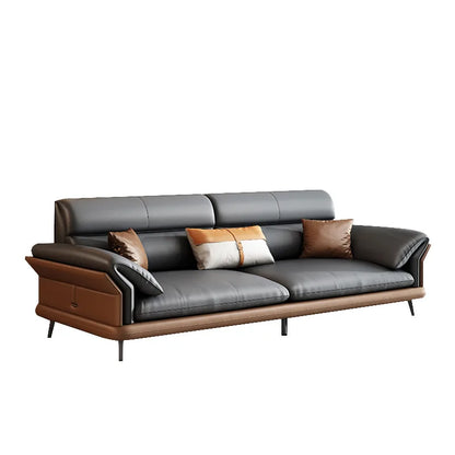 Sofa Leather Coffee Table Combination Set