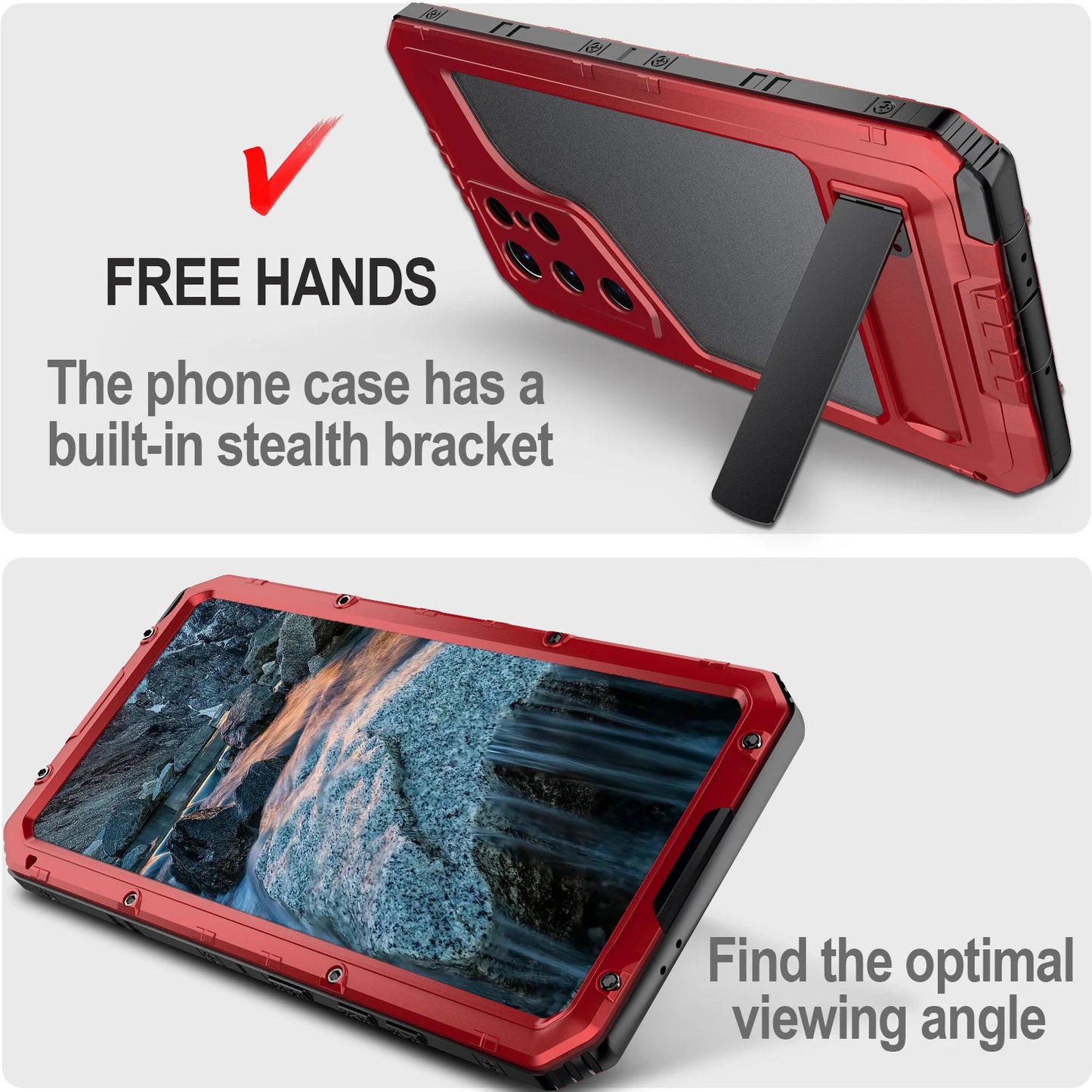 Samsung S24 S23 Ultra Waterproof Metal Phone Case