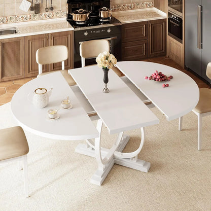 59'' Extendable Round Dining Table