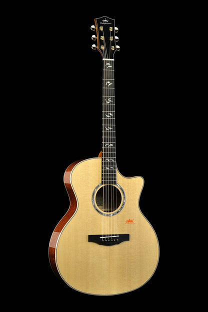 Kepma Guitar Acoustic 41 inch Solid Wood OM With Hard Case