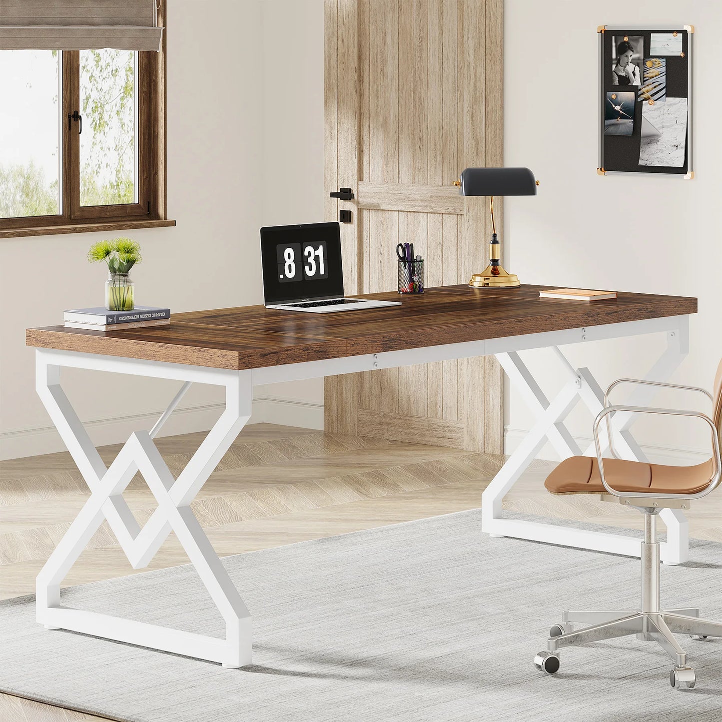 63" Large Industrial Executive Desk