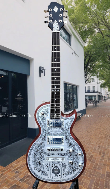 Metal front electric guitar, 22 Trauts, Deluxe, Zemaitis Casimere, professional guitar N.O425368