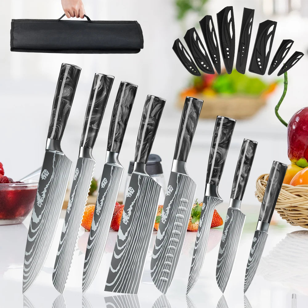 8PCS Portable Knife Set With Bag