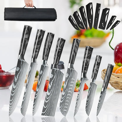 8PCS Portable Knife Set With Bag