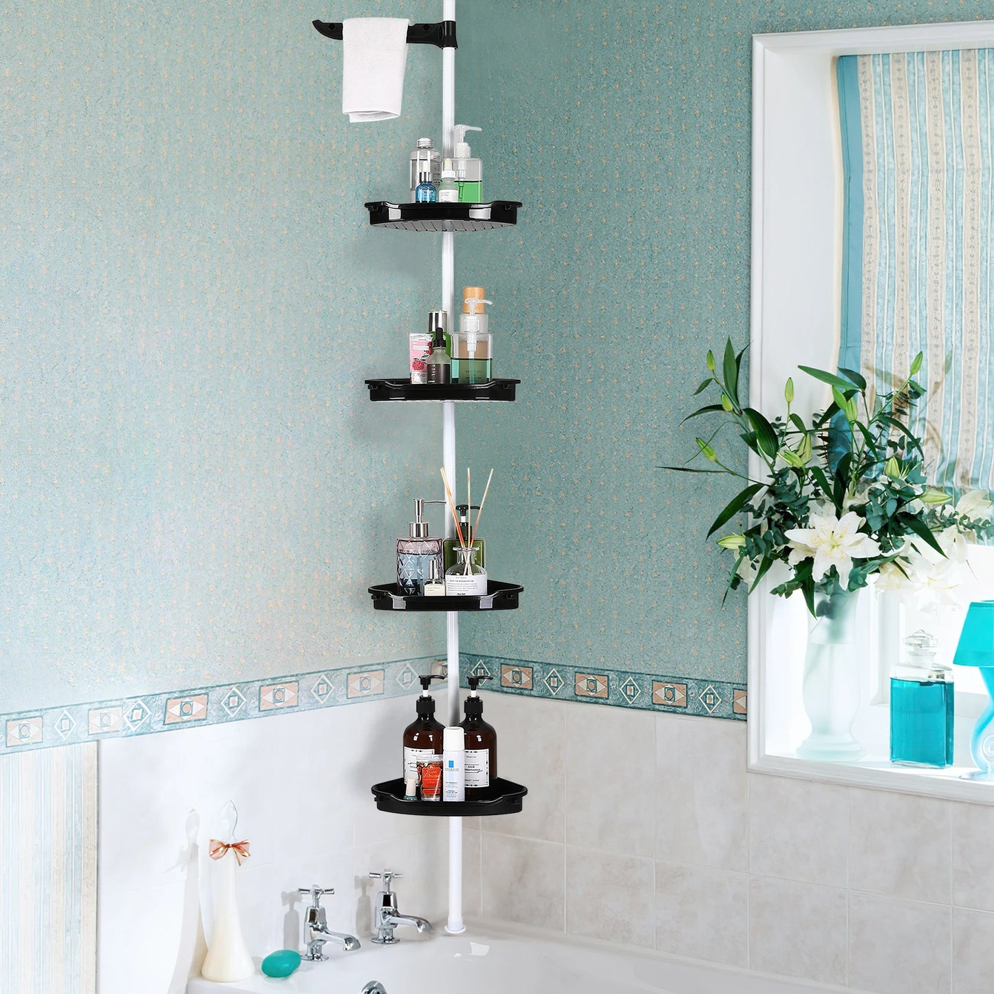 Corner Shower Caddy With Tension Pole
