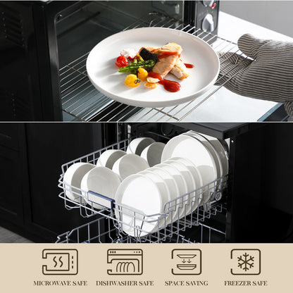 MALACASA 18/36-Piece Ceramic Set with 6/12 Pcs