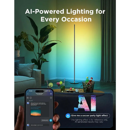 Floor Lamp  LED Corner Lamp Works With Alexa