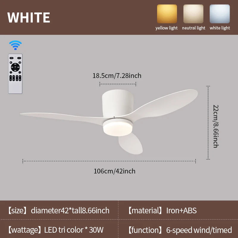 Modern LED Ceiling Fan Light With Remote Control