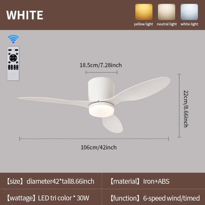 Modern LED Ceiling Fan Light With Remote Control