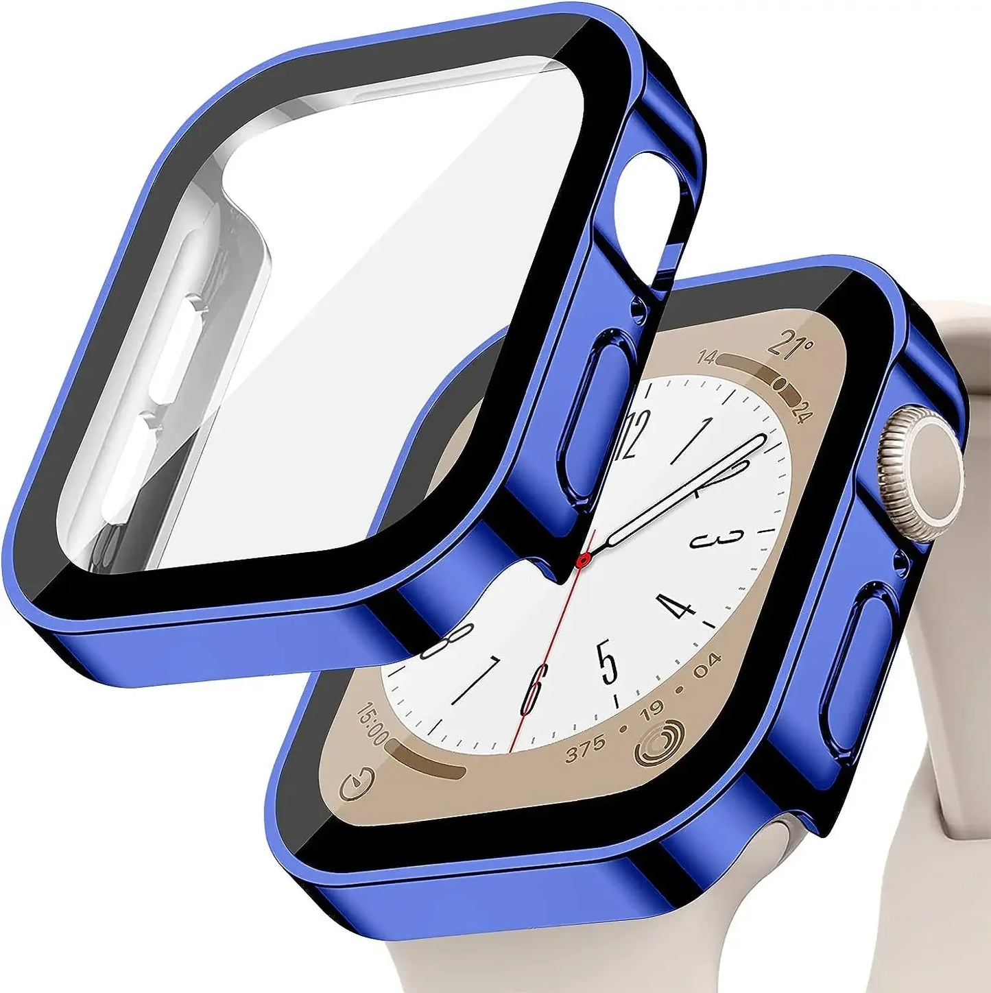 Tempered Glass+Cover For Apple Watch