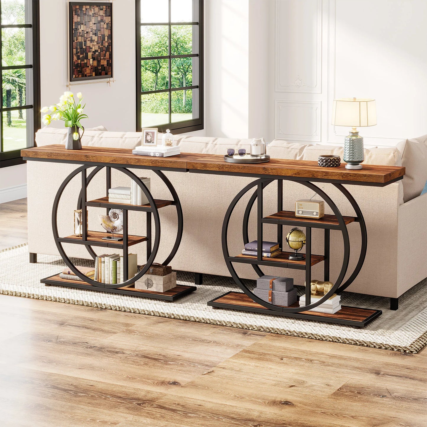 Console Table, 4-Tier Entryway Table