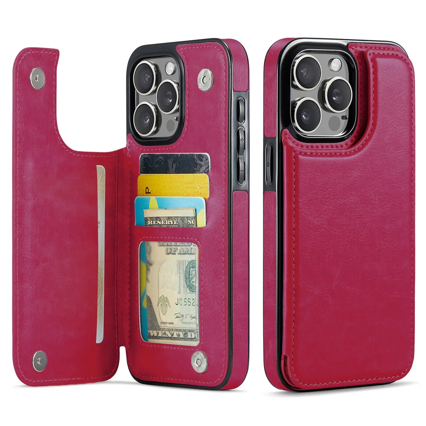 Leather Wallet Card Holder Case  iPhone  Pro Max