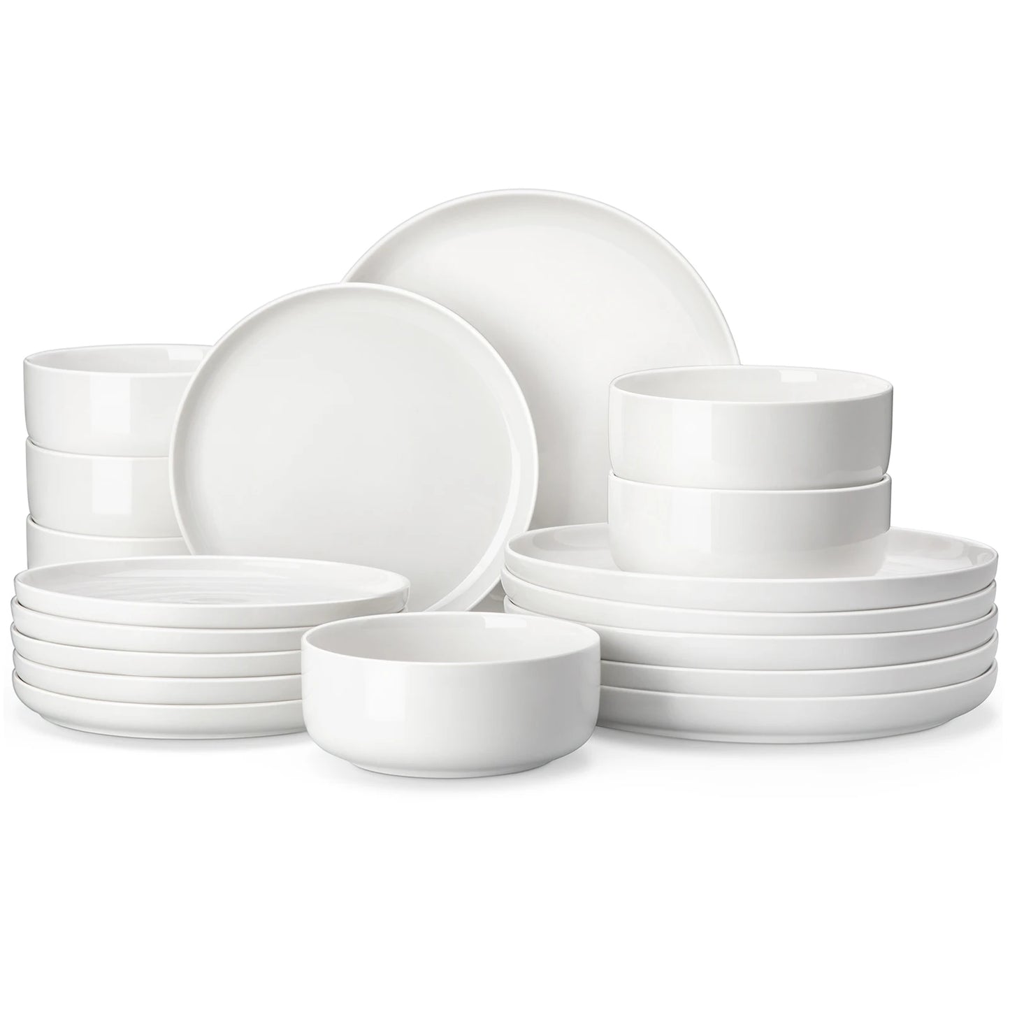 MALACASA 18/36-Piece Ceramic Set with 6/12 Pcs