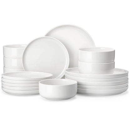 MALACASA 18/36-Piece Ceramic Set with 6/12 Pcs