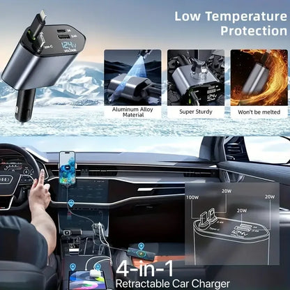 120W Car Charger Cigarette Lighter Adapter