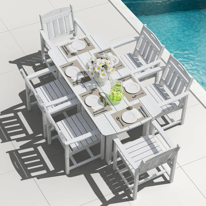 Outdoor Patio Dining Set Table & 6 Chairs