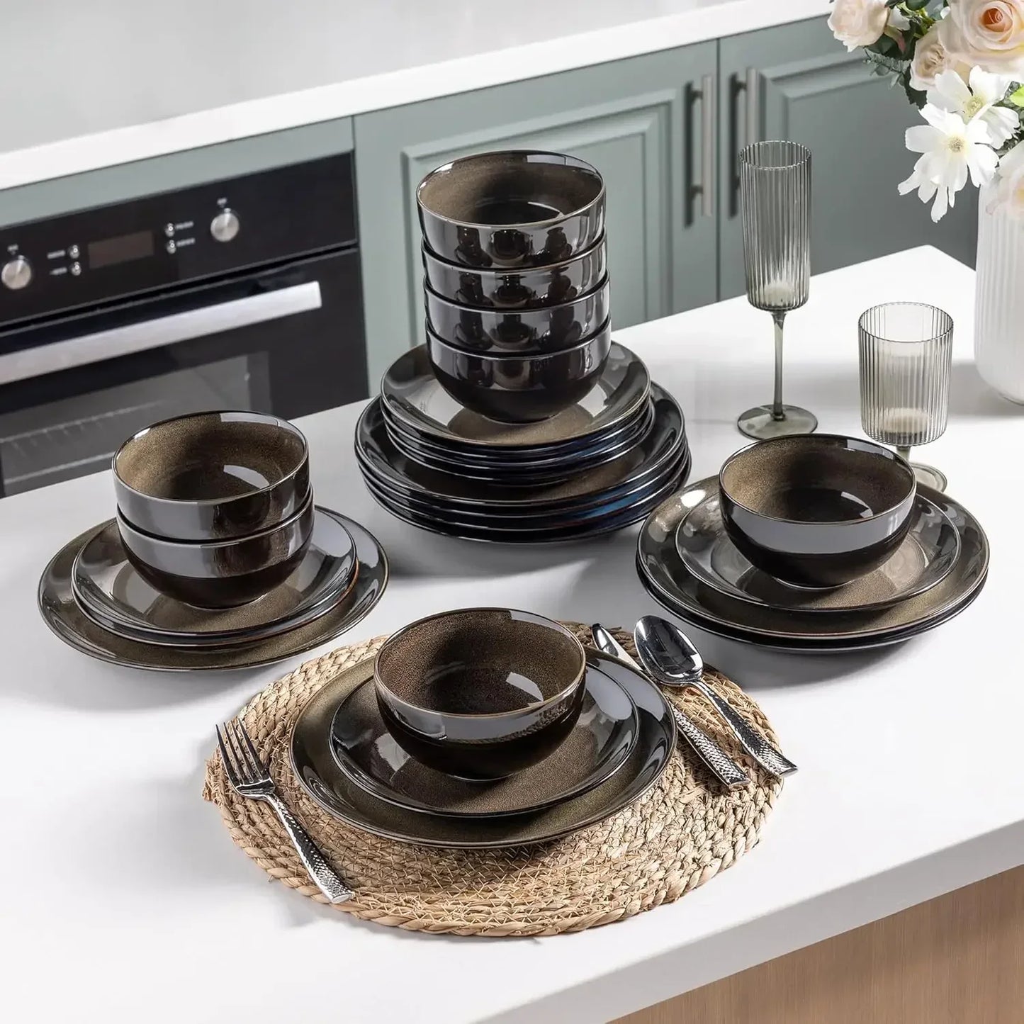 Ceramic Dinnerware Sets for 8