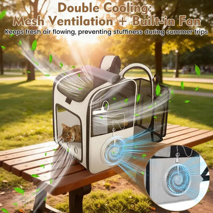 Backpack Carrier with Builtin Cooling Fan/Heating Pad