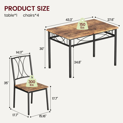 Amyove Kitchen Table and Chairs For 4
