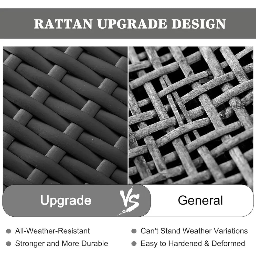 10-Piece Outdoor Wicker Rattan Patio Furniture Set