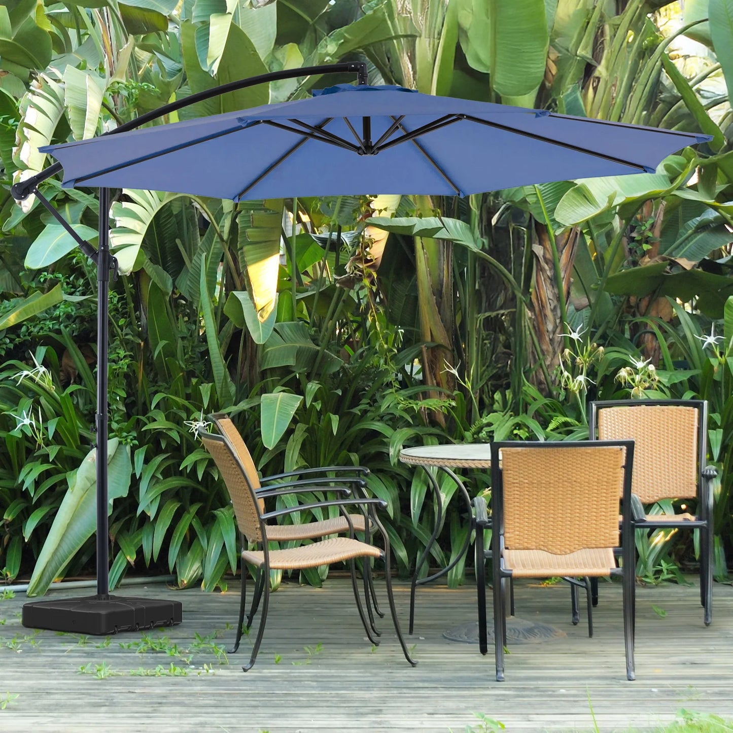 JHK 10FT Outdoor Patio Umbrella Hanging Cantilever