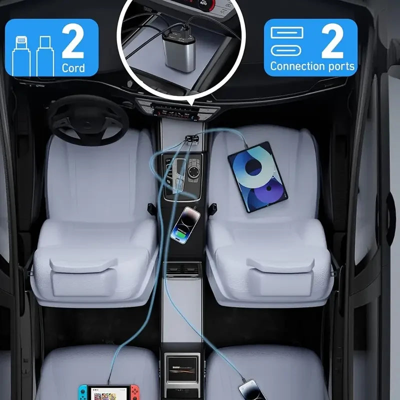 120W Car Charger Cigarette Lighter Adapter