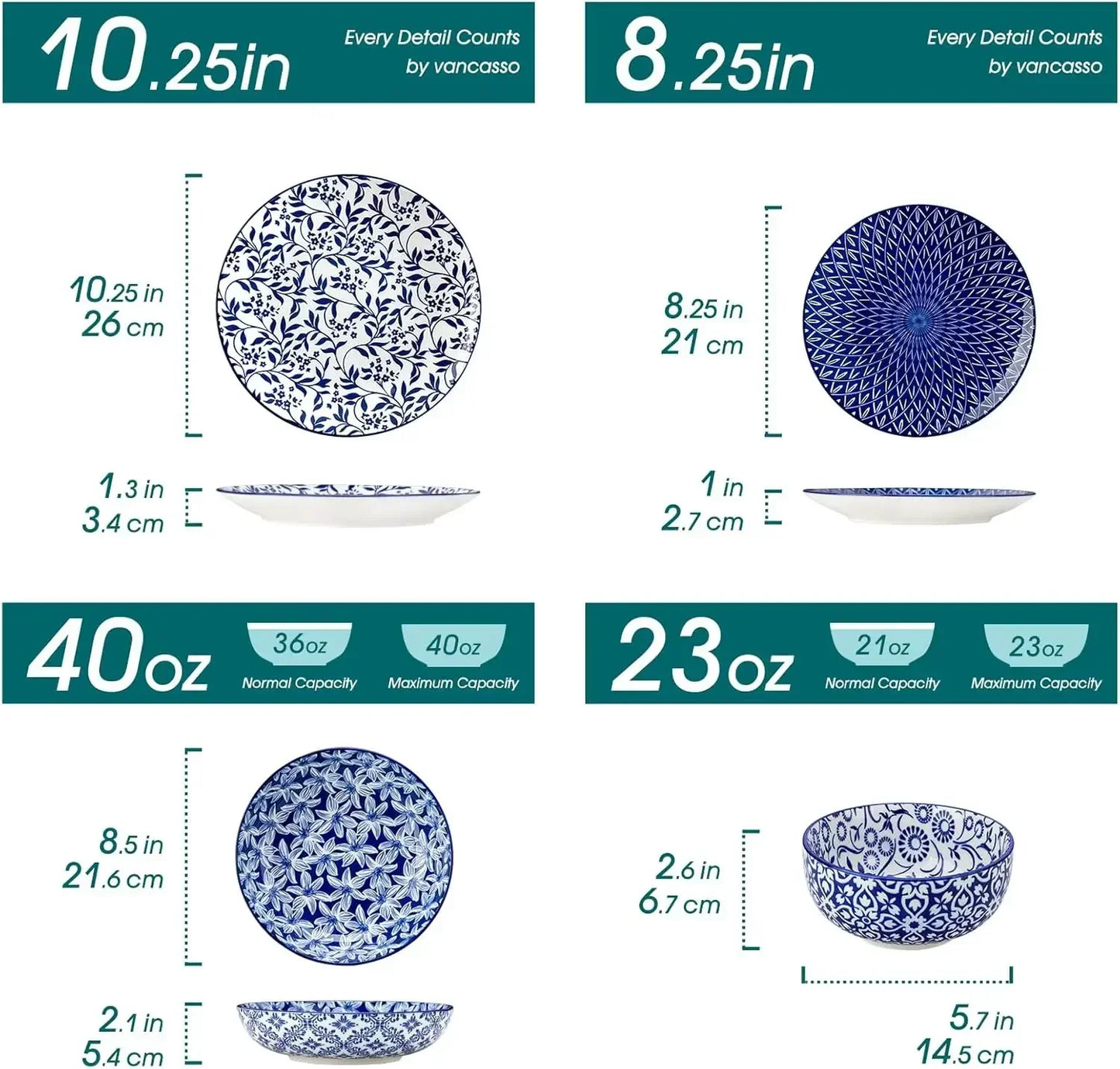 24 Pieces Dinnerware Set