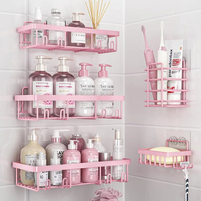 5-Pack Pink Shower Caddy Organizer