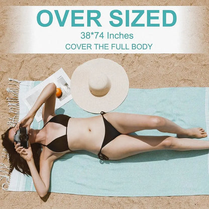 6 Packs Oversized Turkish Beach Towels Set