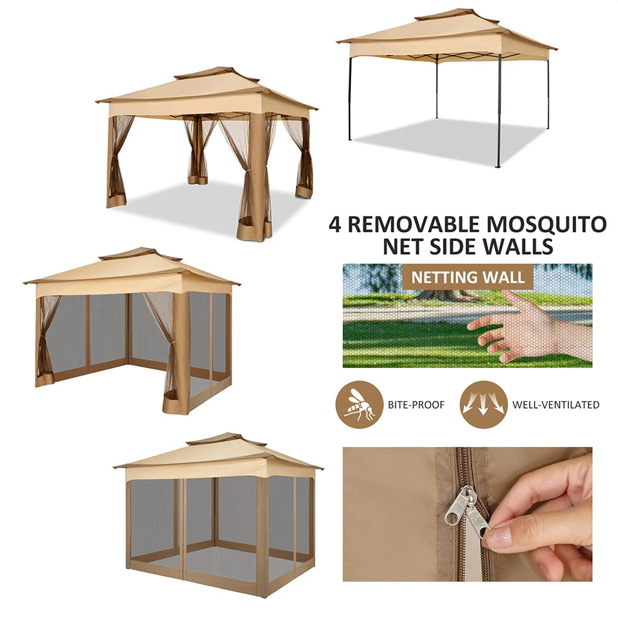 11x11 Pop Up Gazebo One-Push Canopy Tent