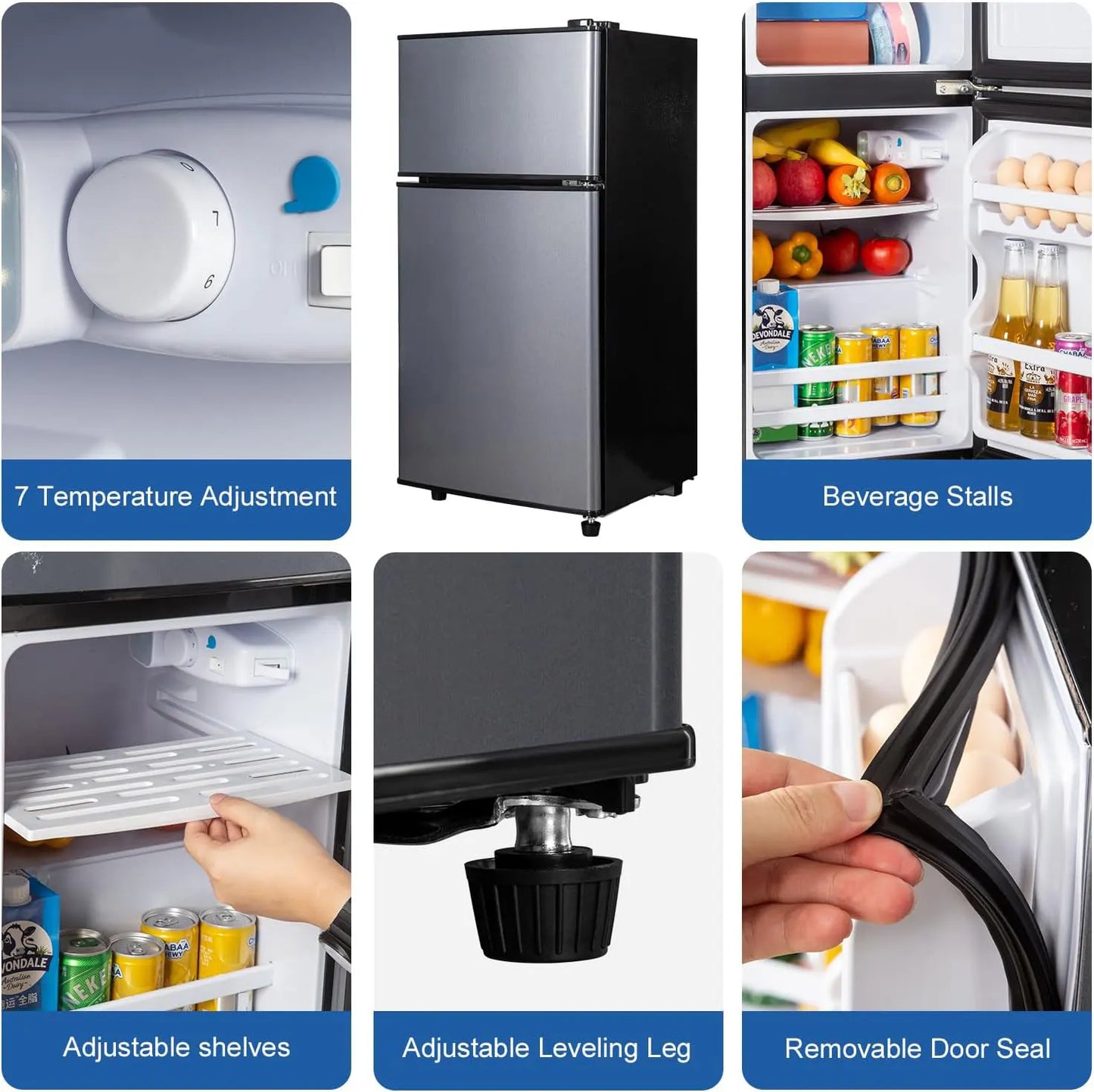 Mini Fridge with Freezer, 2.9 Cu.Ft