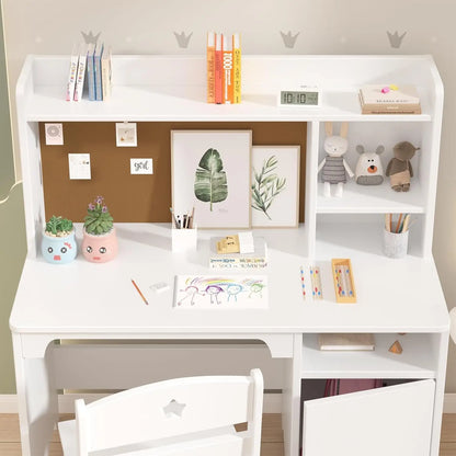 Kids  Wood Study Desk And Chair Set